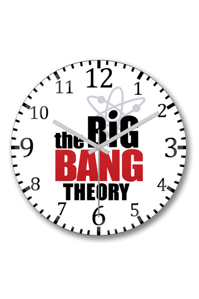 BASKI DÜNYASI ساعة حائط توضيحية لنظرية الانفجار الكبير من الزجاج الحقيقي المنحني