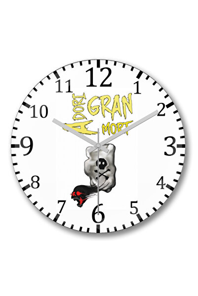 BASKI DÜNYASI ساعة حائط رون أدوري جران مورت للوفاة المفاجئة من الزجاج الحقيقي