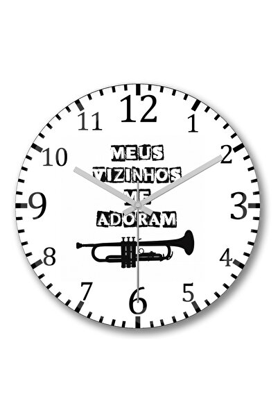 BASKI DÜNYASI Ceas de perete Meus Vizinhos Me Adoram din sticlă autentică bom...