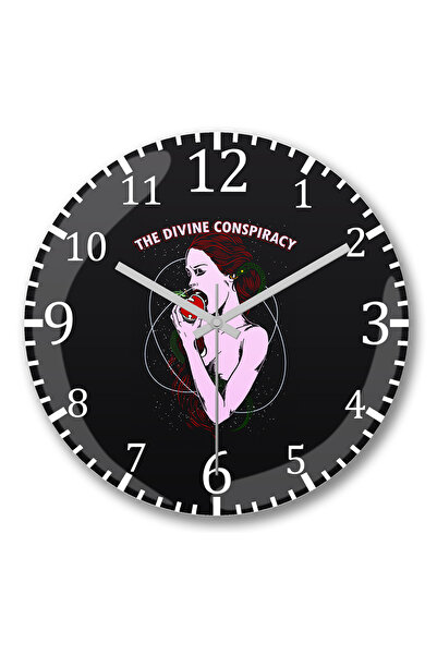 BASKI DÜNYASI ساعة حائط ابيكا الخرافة الإلهية من الزجاج الحقيقي المنحني