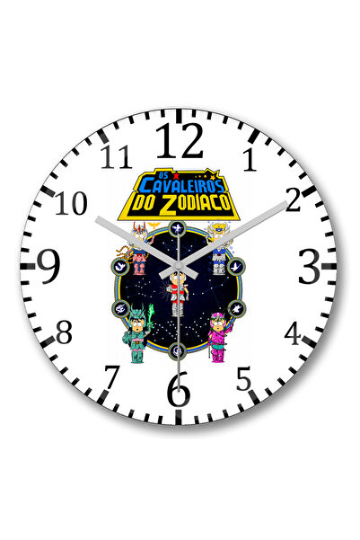 BASKI DÜNYASI ساعة حائط كافاليروس دو زودياكو ساوث بارك من الزجاج الحقيقي المنحني