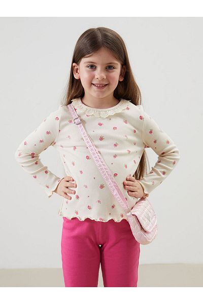 LC Waikiki New Season Floral Lace Girls T-Shirt and Leggings 2-Piece - S59032Z1