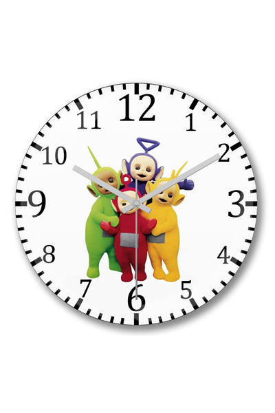 BASKI DÜNYASI Ceasul de perete Teletubbies din sticlă reală curbată