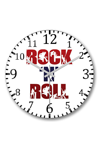 BASKI DÜNYASI Ceas de perete Rock N Roll din sticlă autentică bombată