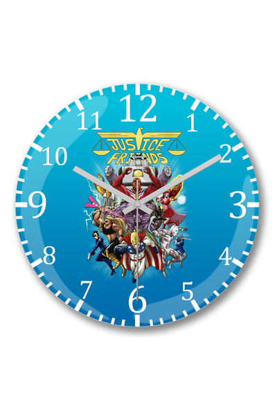 BASKI DÜNYASI Ceas de perete Justice Friends din sticlă de veritabilă calitate