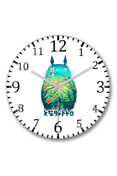 BASKI DÜNYASI Ceas de perete Totoro My Neighbor Deltoro din sticlă autentică ...