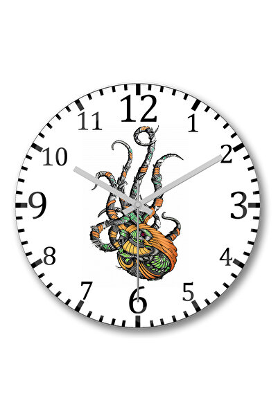 BASKI DÜNYASI ساعة حائط لو فولفو من الزجاج الحقيقي المنحني