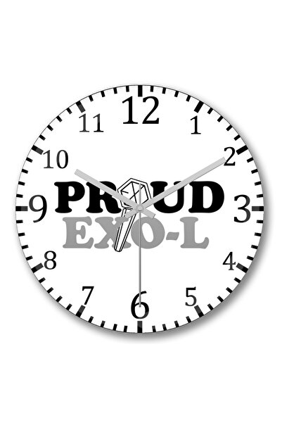 BASKI DÜNYASI ساعة حائط براود إكسو إل من الزجاج الحقيقي المنحني