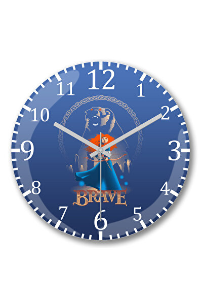 BASKI DÜNYASI ساعة حائط الأميرة ميريدا بير الشجاعة من الزجاج الحقيقي المنحني