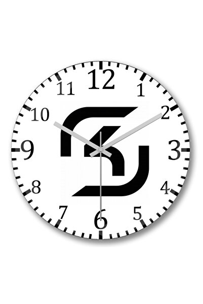 BASKI DÜNYASI Ceas de perete SK Gaming din sticlă autentică bombată