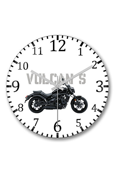 BASKI DÜNYASI ساعة حائط كاواساكي فولكان S من الزجاج الحقيقي المنحني