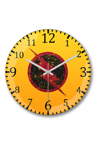 BASKI DÜNYASI Ceas de perete cu iluminare Flash din sticlă autentică bombată