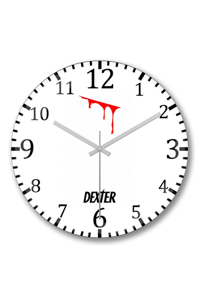 BASKI DÜNYASI ساعة حائط دكستر كان من الزجاج الحقيقي المنحني