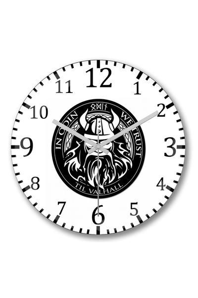 BASKI DÜNYASI ساعة حائط أودين من الزجاج الحقيقي المنحني