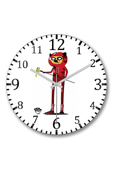 BASKI DÜNYASI Ceas de perete Bekos Arte Urbana Ursulino din sticlă autentică ...