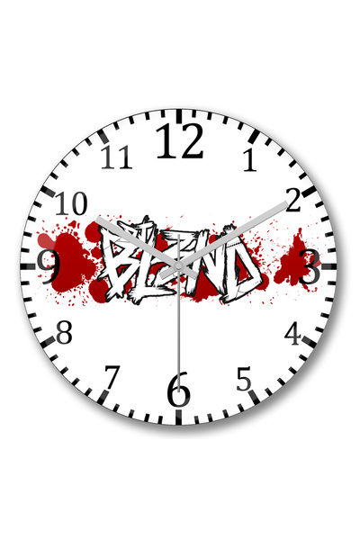 BASKI DÜNYASI ساعة حائط دي جي بليند مونستر 1 من الزجاج الحقيقي المنحني