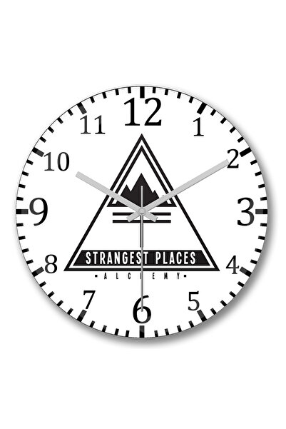BASKI DÜNYASI Ceas de perete cu logo Alchemy din sticlă autentică bombată