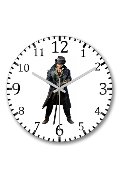 BASKI DÜNYASI ساعة حائط جاكدو فراي من الزجاج الحقيقي المنحني