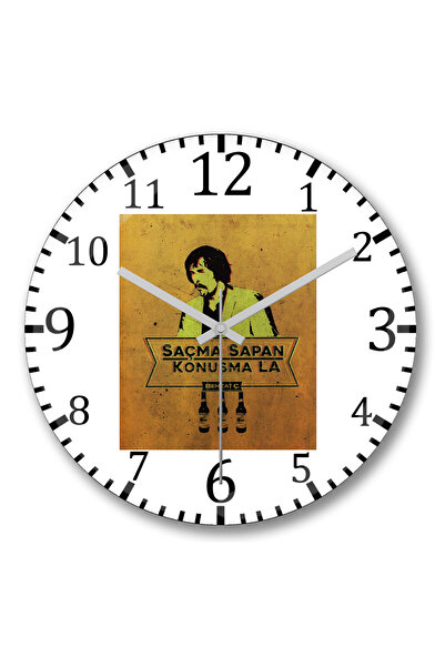 BASKI DÜNYASI Behzat Ç Saçak Sapan Konuşma Ceas de perete Bombeli din sticlă ...