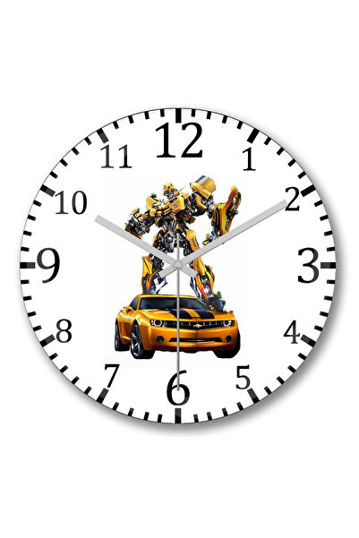 BASKI DÜNYASI نحلة تحول ساعة الحائط من الزجاج الحقيقي المنحني