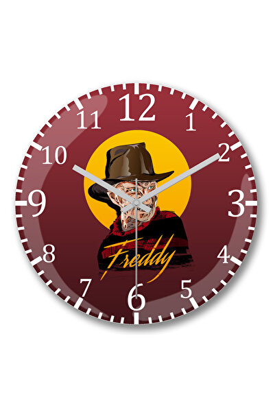 BASKI DÜNYASI Ceas de perete Freddy Krueger Freddy Moon din sticlă de verităț...