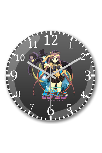 BASKI DÜNYASI Ceas de perete Sailor Moon din sticlă autentică bombată