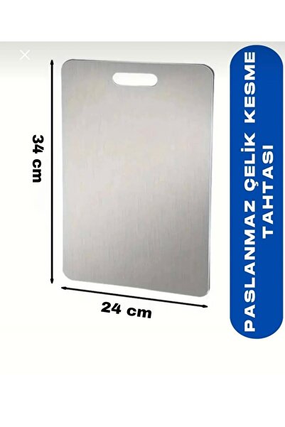 Genel Markalar 304 Krom Metal Kesme Tahtası. Metal Mat. Mutfak