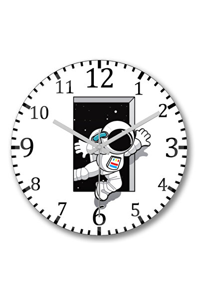 BASKI DÜNYASI Ceas de perete astronaut din sticlă autentică bombată