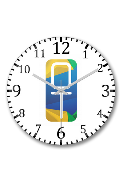 BASKI DÜNYASI ساعة حائط Ot Copa من الزجاج الحقيقي المنحني