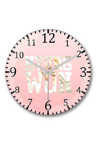 BASKI DÜNYASI ساعة حائط Hyungwon Monsta X من الزجاج الحقيقي المنحني