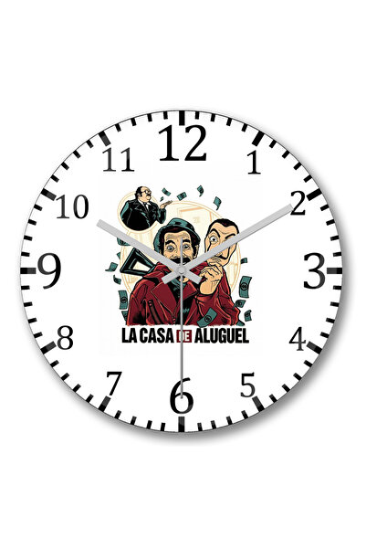 BASKI DÜNYASI Настенен часовник за наемане Bombeli Real Glass