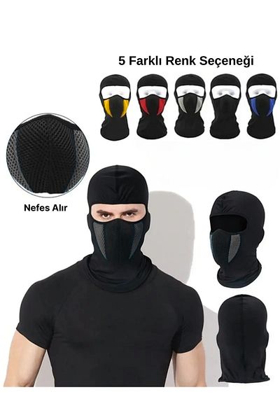 Breen Grey-Black Face Mask for Motorists - Face Protector from Cold, Wind and Sun