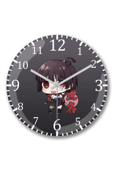 BASKI DÜNYASI Ceas de perete Camiseta Mumei din sticlă autentică