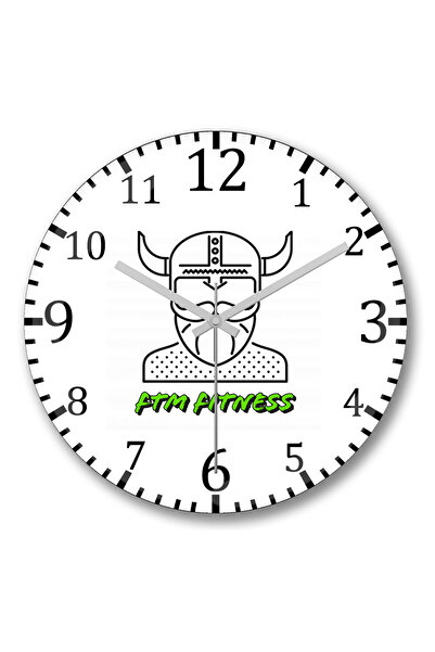 BASKI DÜNYASI Ceas de perete Ftm Fitness din sticlă autentică bombată