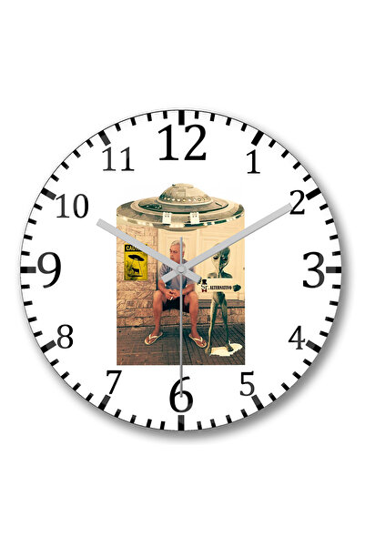 BASKI DÜNYASI Ceas de perete Abduzido din sticlă autentică bombată