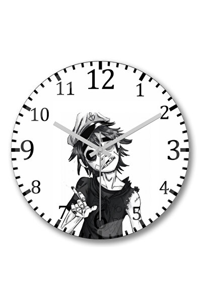 BASKI DÜNYASI Ceas de perete Gorillaz din sticlă autentică bombată