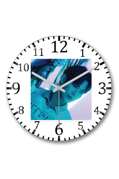 BASKI DÜNYASI Ρολόι τοίχου Ateez Yeosang Illusion με κυρτό γυαλί από αληθινό ...