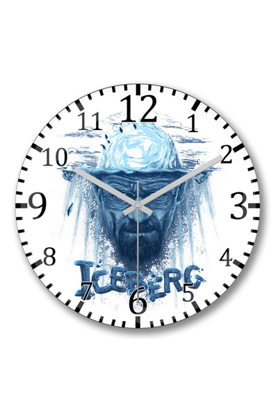 BASKI DÜNYASI Ceas de perete O Garoto no Iceberg din sticlă autentică bombată
