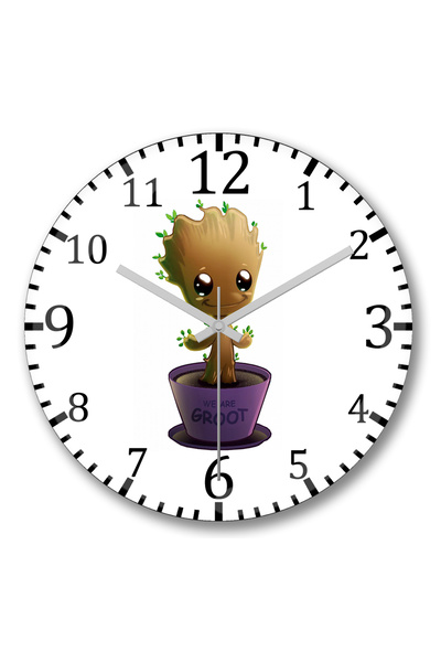 BASKI DÜNYASI Ceas de perete Groot Baby Groot Micul Prinț din sticlă autentic...