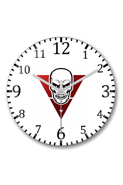 BASKI DÜNYASI Ceas de perete cu logo Ghostz, curat, din sticlă autentică