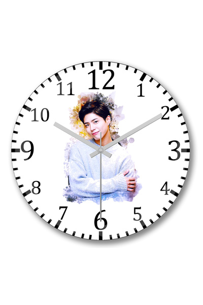 BASKI DÜNYASI ساعة حائط بارك بوجوم من الزجاج الحقيقي المنحني