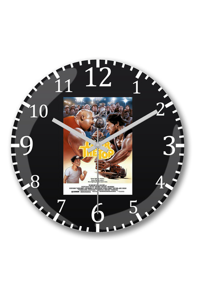 BASKI DÜNYASI فالكاو سيلفستر ستالون فوق ساعة الحائط Thetop من الزجاج الحقيقي المنحني