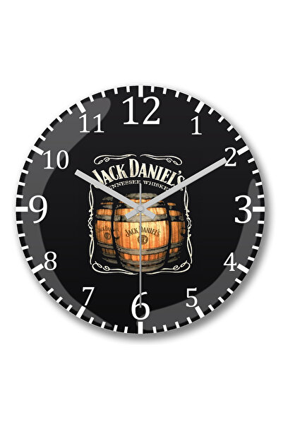 BASKI DÜNYASI ساعة حائط بلاك سيلز جاك راكهام من الزجاج الحقيقي المنحني