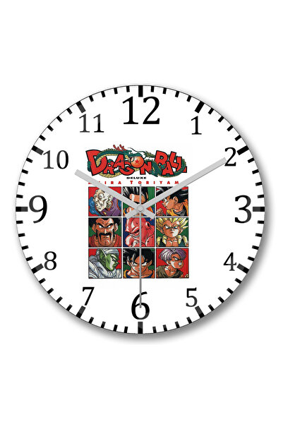 BASKI DÜNYASI Ceas de perete Dragon Ball Z Membros Quadro din sticlă autentic...