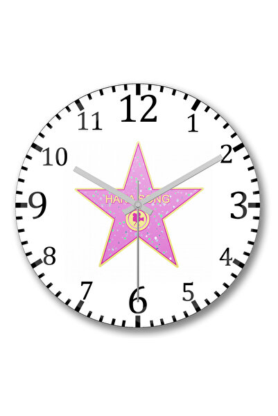 BASKI DÜNYASI ساعة حائط هانا سونغ من الزجاج الحقيقي المنحني