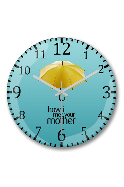 BASKI DÜNYASI Cum am cunoscut mama ta Ceas de perete Bombeli Sticlă Reală