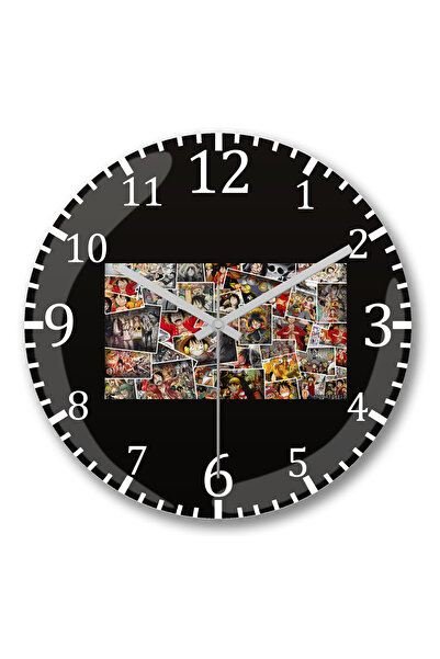 BASKI DÜNYASI قطعة واحدة من ساعة حائط أنيمي من الزجاج الحقيقي المنحني