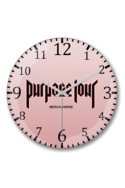 BASKI DÜNYASI Ceas de perete Justin Bieber Purpose Tour1 din sticlă autentică...