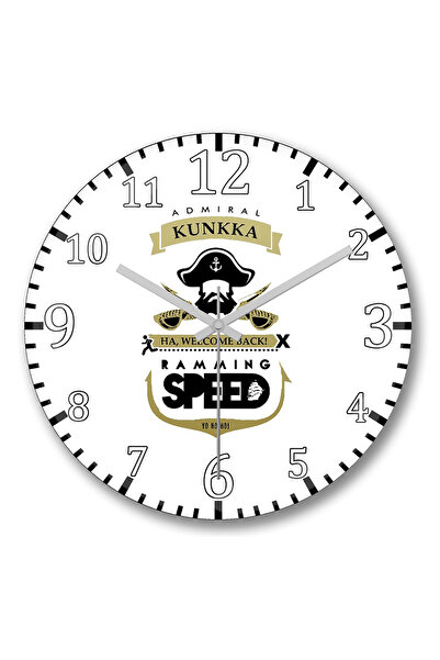 BASKI DÜNYASI ساعة حائط دوتا 2 أدميرال كونكا من الزجاج الحقيقي المنحني