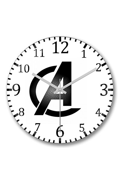 BASKI DÜNYASI ساعة حائط أفنجر من الزجاج الحقيقي المنحني